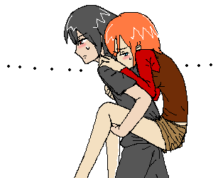 おんぶ。